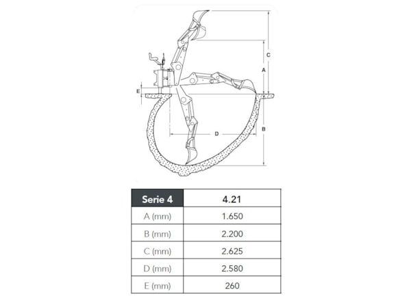 Brat Excavator Femac Serie 4 1200 (tractoare 35-55 Cp) de vanzare